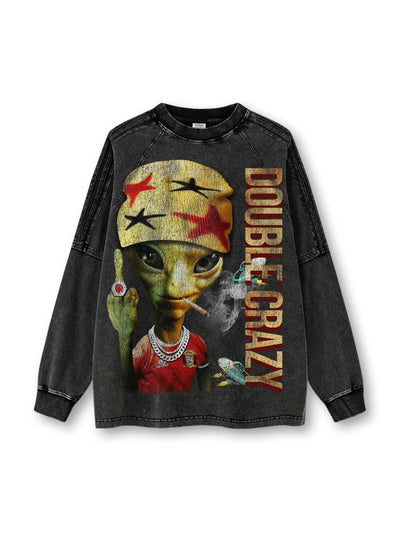 Space Rebel Alien Raglan Tee-333