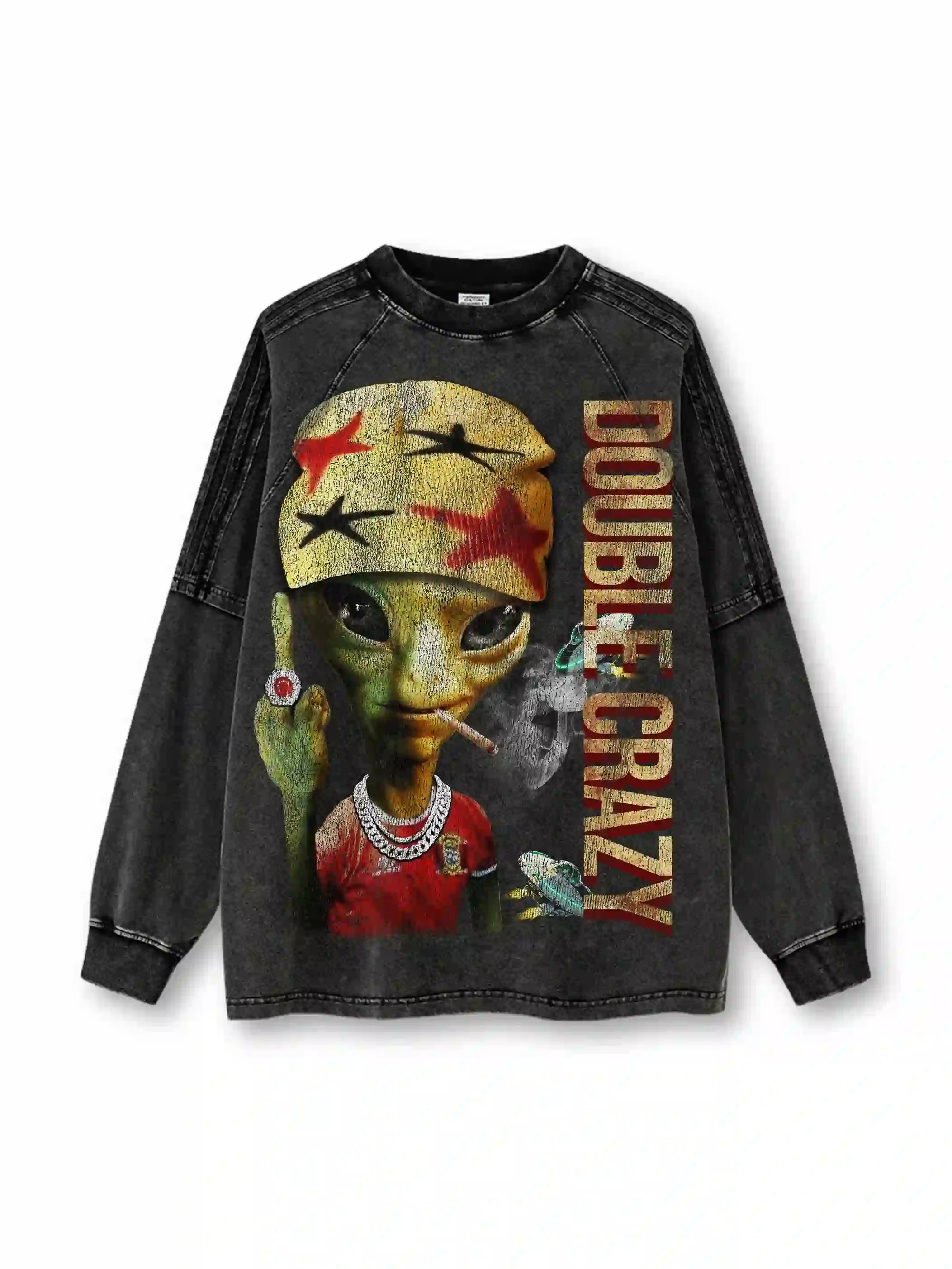 Space Rebel Alien Raglan Tee-333