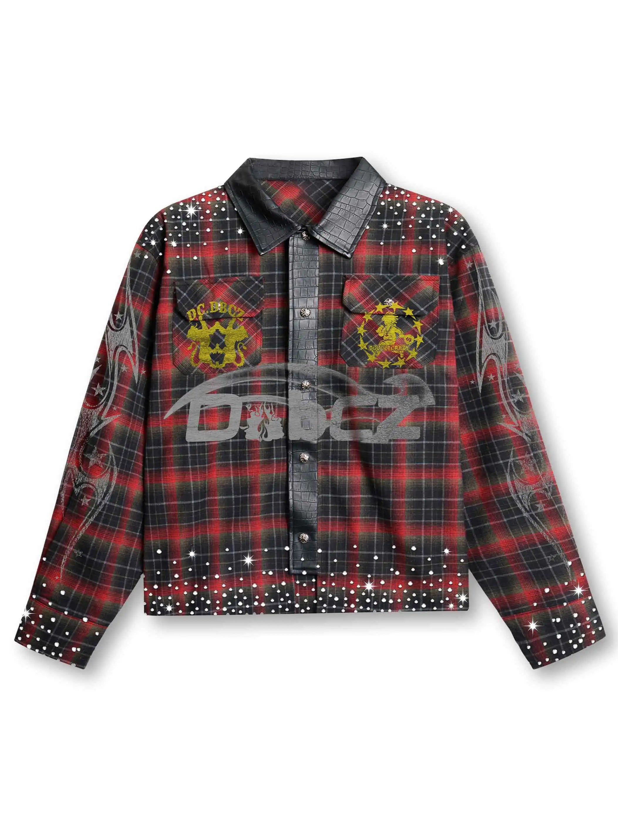 Fire Check Bling shirt-375