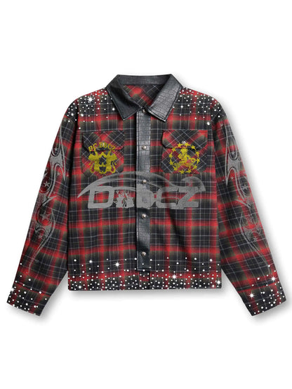 Fire Check Bling shirt-375