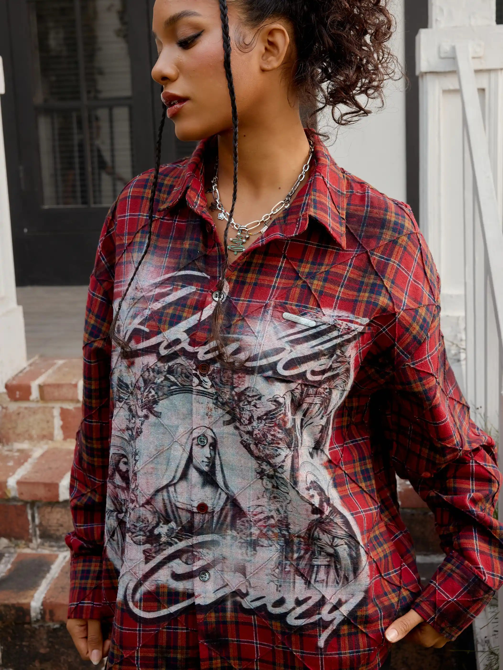 Halo Plaid shirt-388