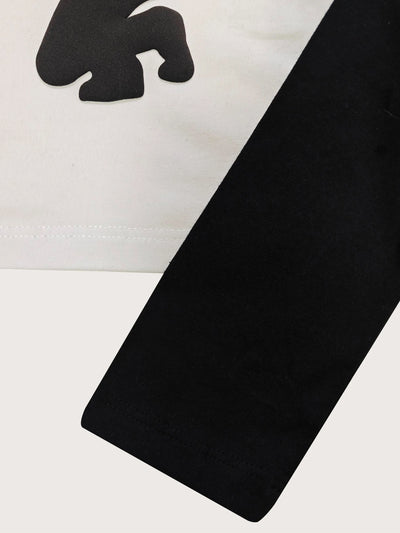 Devil Angel Graphic Crop Top - 024