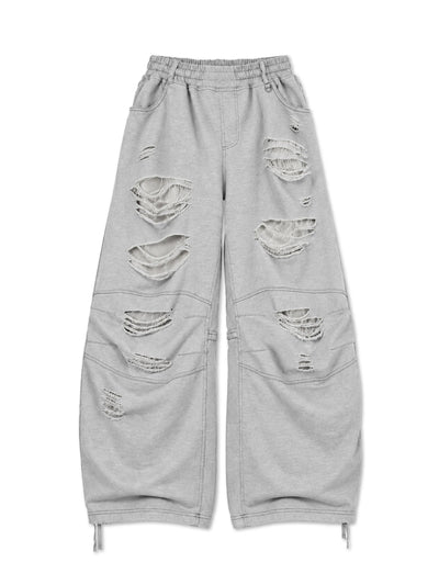 "Chaos" Slashed Sweats-795