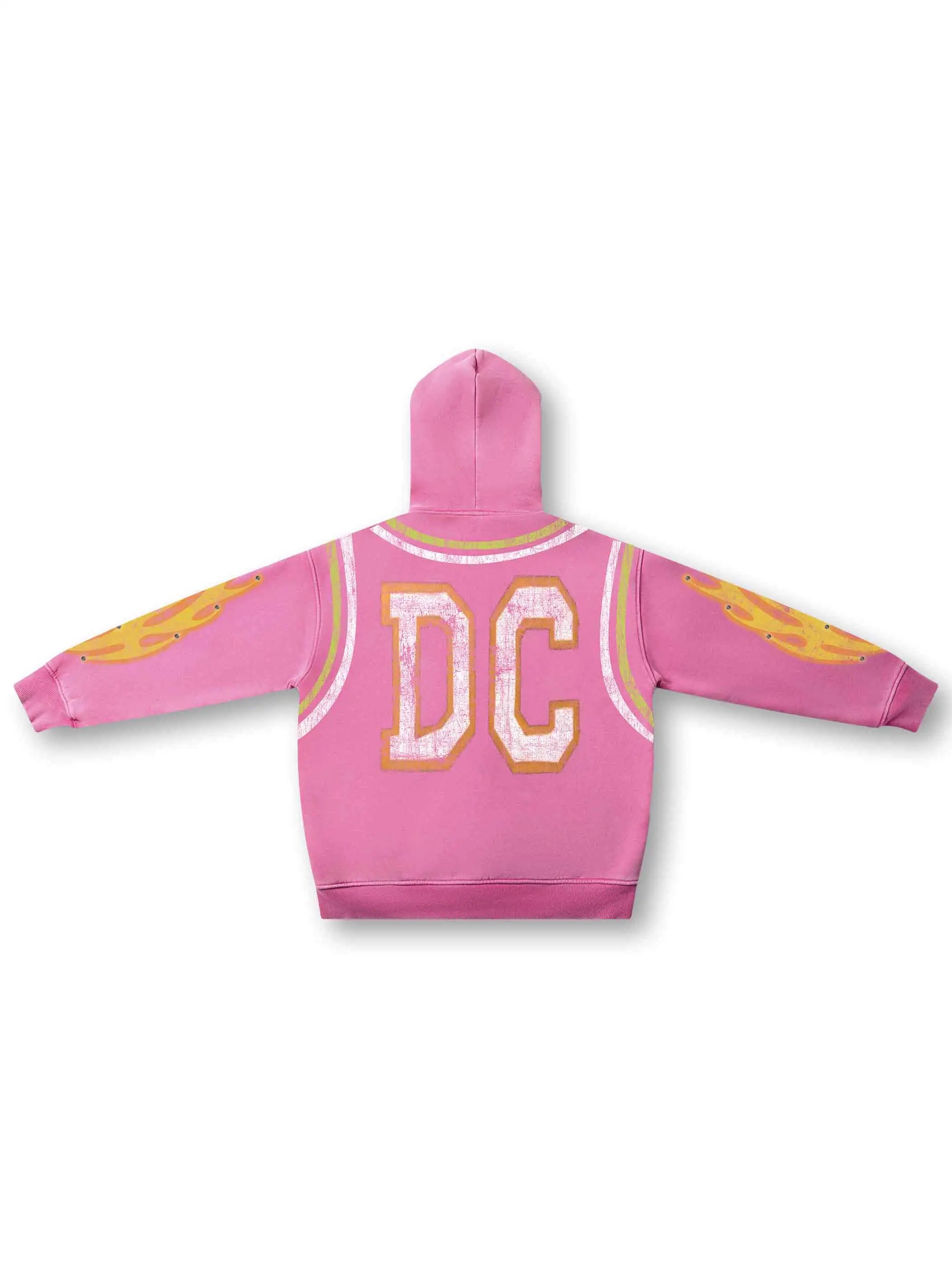 Flame Burst Zip Hoodie-379