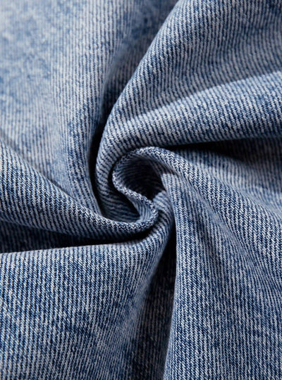 Cow-Print Western Denim Jeans-S1195