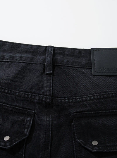 Heavy Distressed Multi-Rip Flare Jeans-S1206