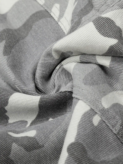 Streetwear Grey Camo Cargo Pants-S1050