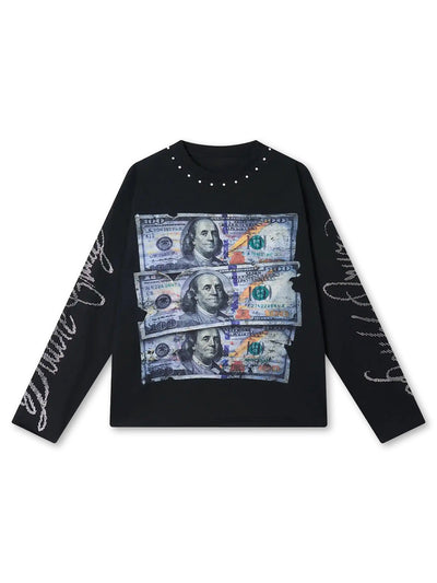 Camiseta de manga larga Dirty Money Streetwear-407
