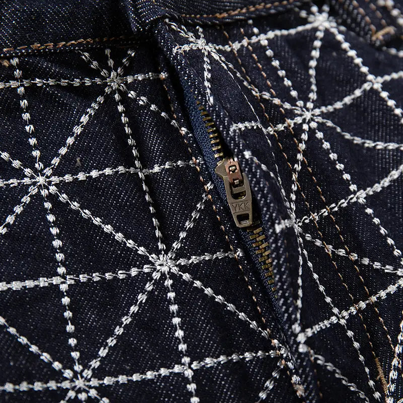 Jean large géométrique Star Grid-S1237