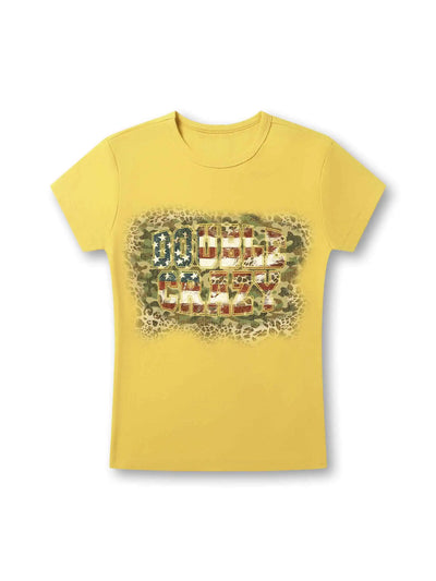 Camo Leopard USA Graphic Slim Tee-436