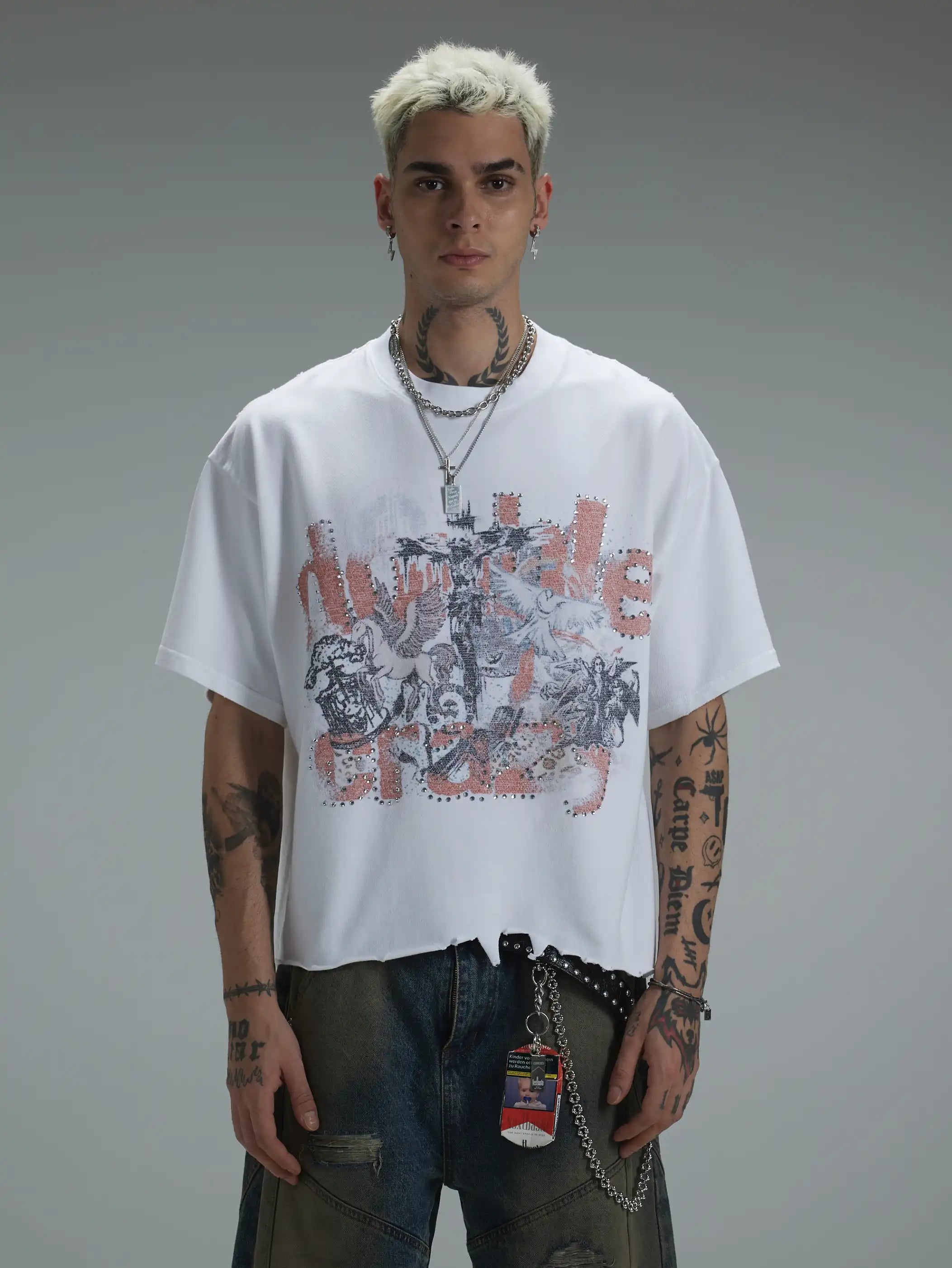 Archive Collage Distressed Tee-444