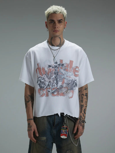 Archive Collage Distressed Tee-444