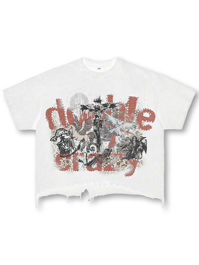 Archive Collage Distressed Tee-444