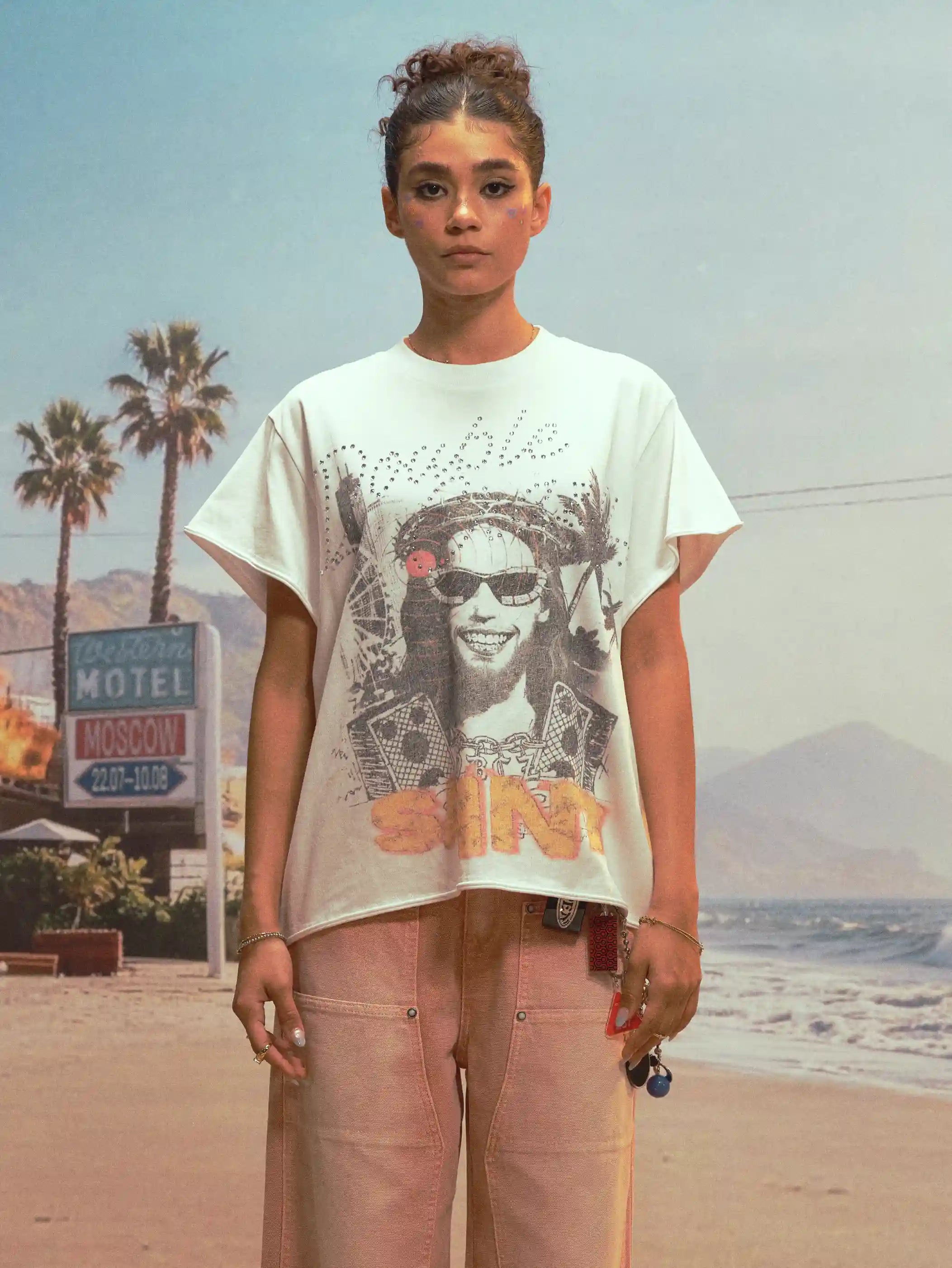 Débardeur Saint Vintage avec Strass-458