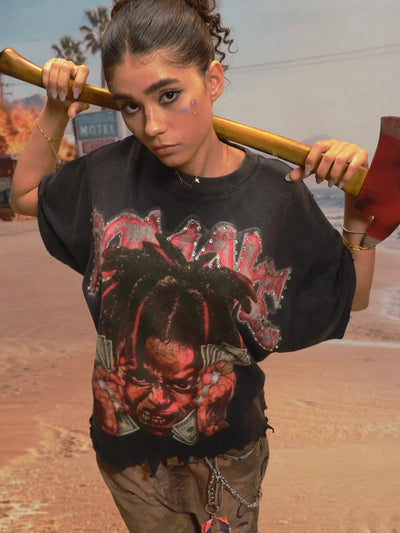 Camiseta desgastada Iced Rage-460