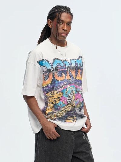 T-shirt Boxy Strass Aérographe-470