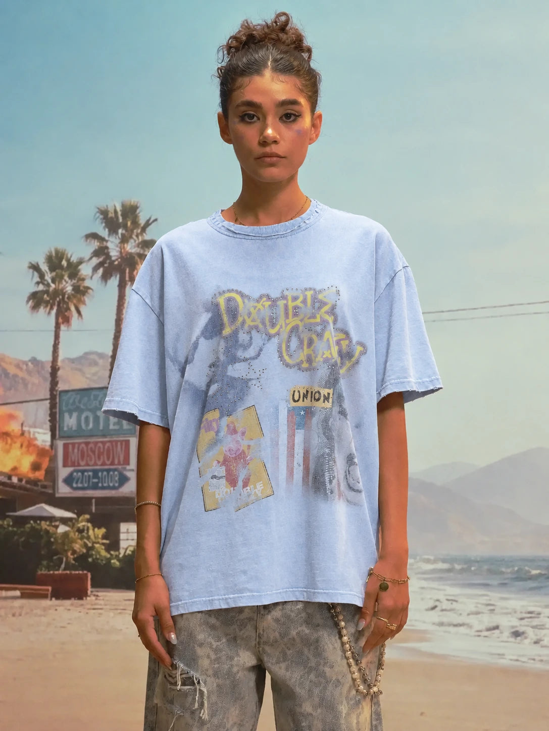 Camiseta lavado ácido Collage Estrás-471