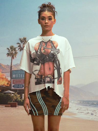 Raw Hem Hardcore Boxy Tee-478