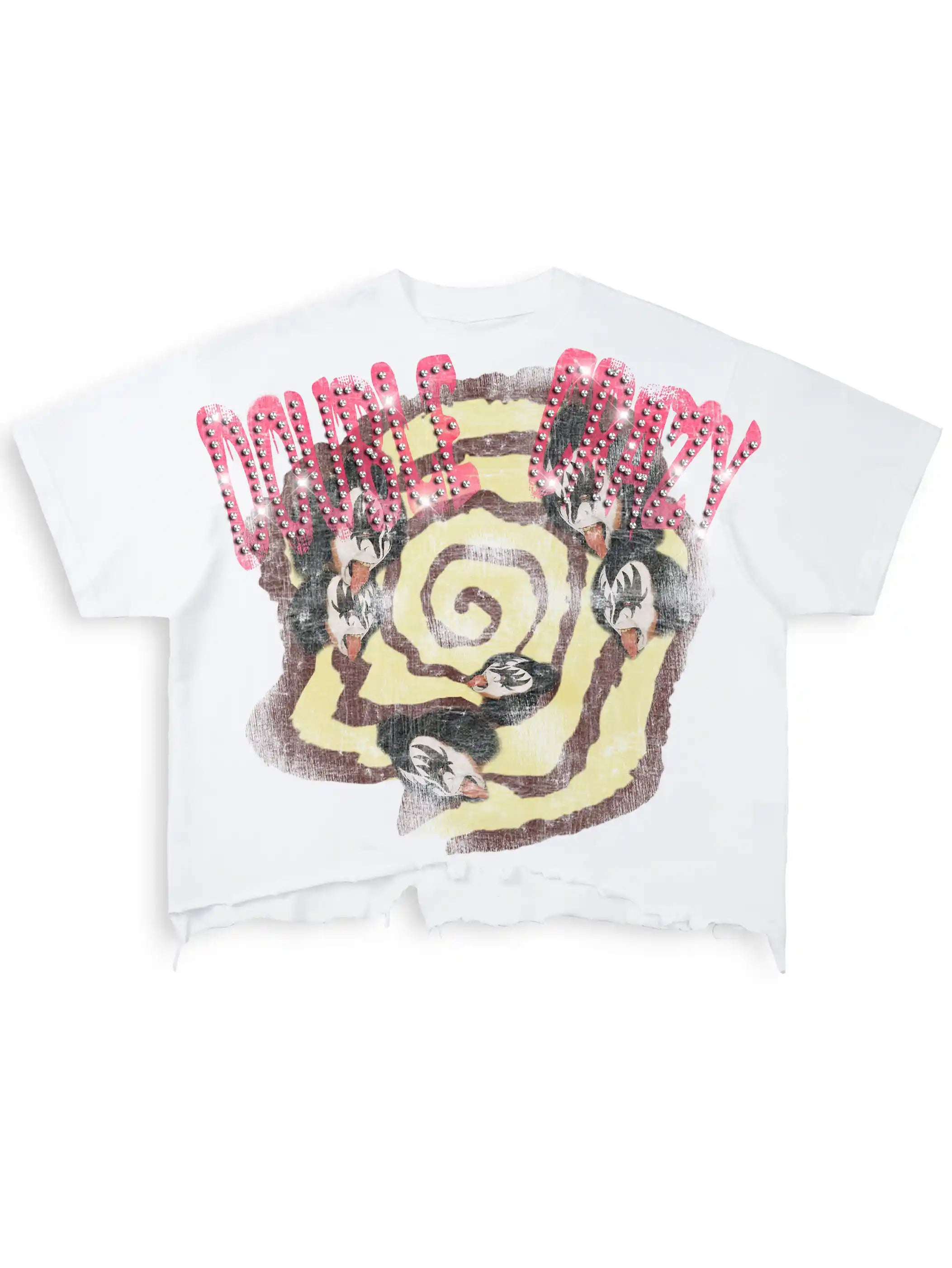 Rock Graphic Distressed Boxy Tee-480