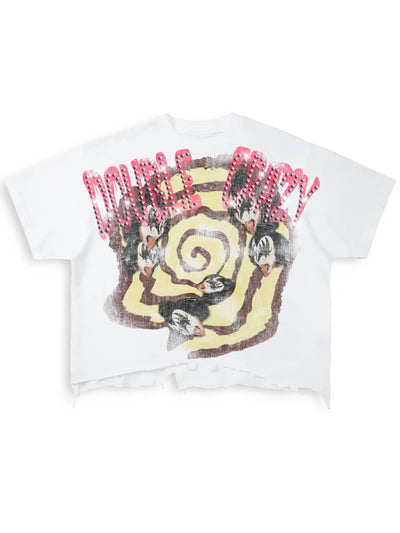 Rock Graphic Distressed Boxy Tee-480