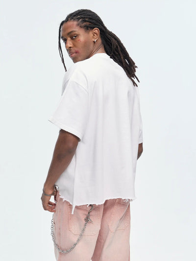 T-shirt Liberty déchiré à ourlet brut-482