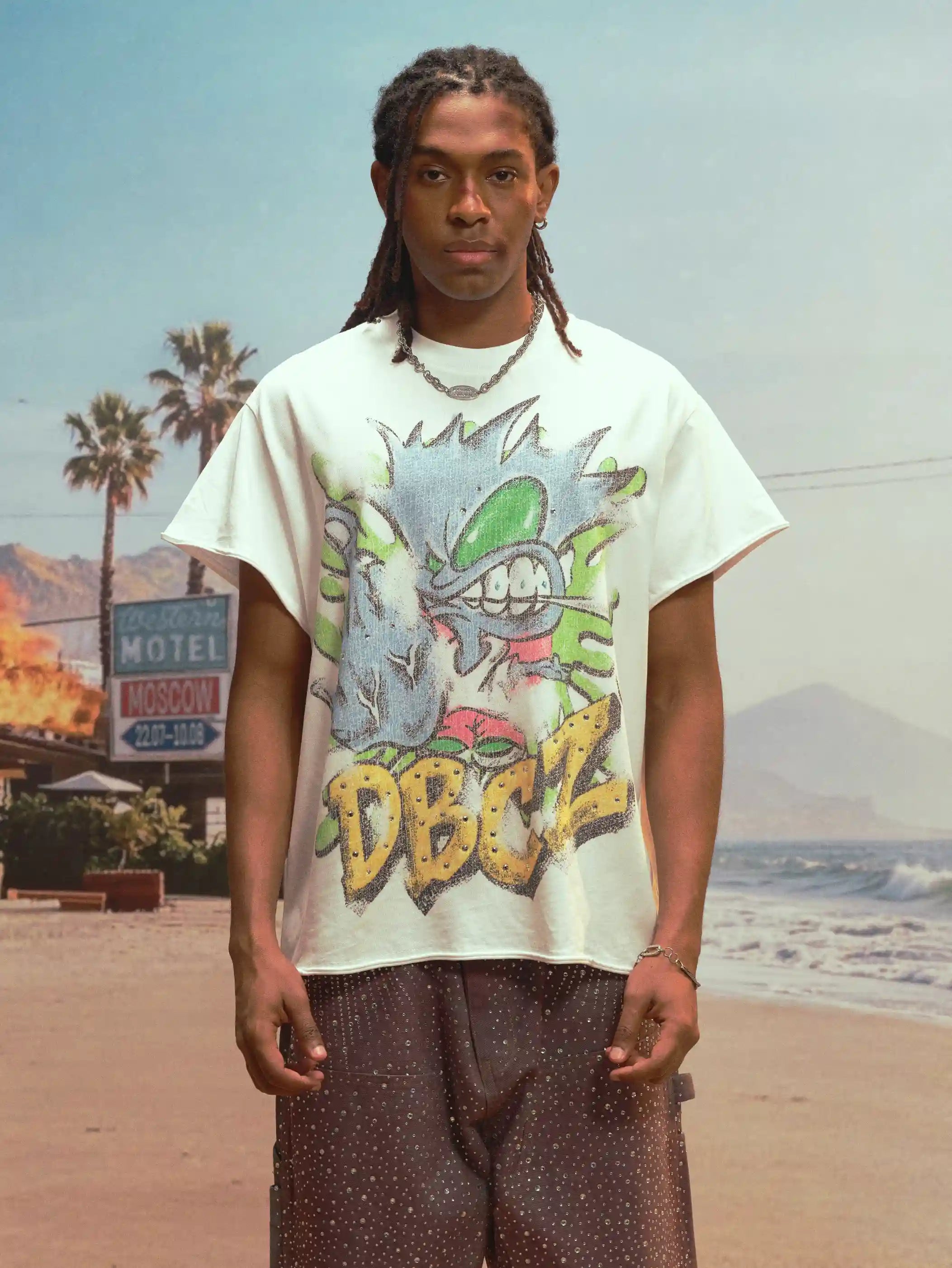 T-shirt graphique brut « Edgy Bling »-483