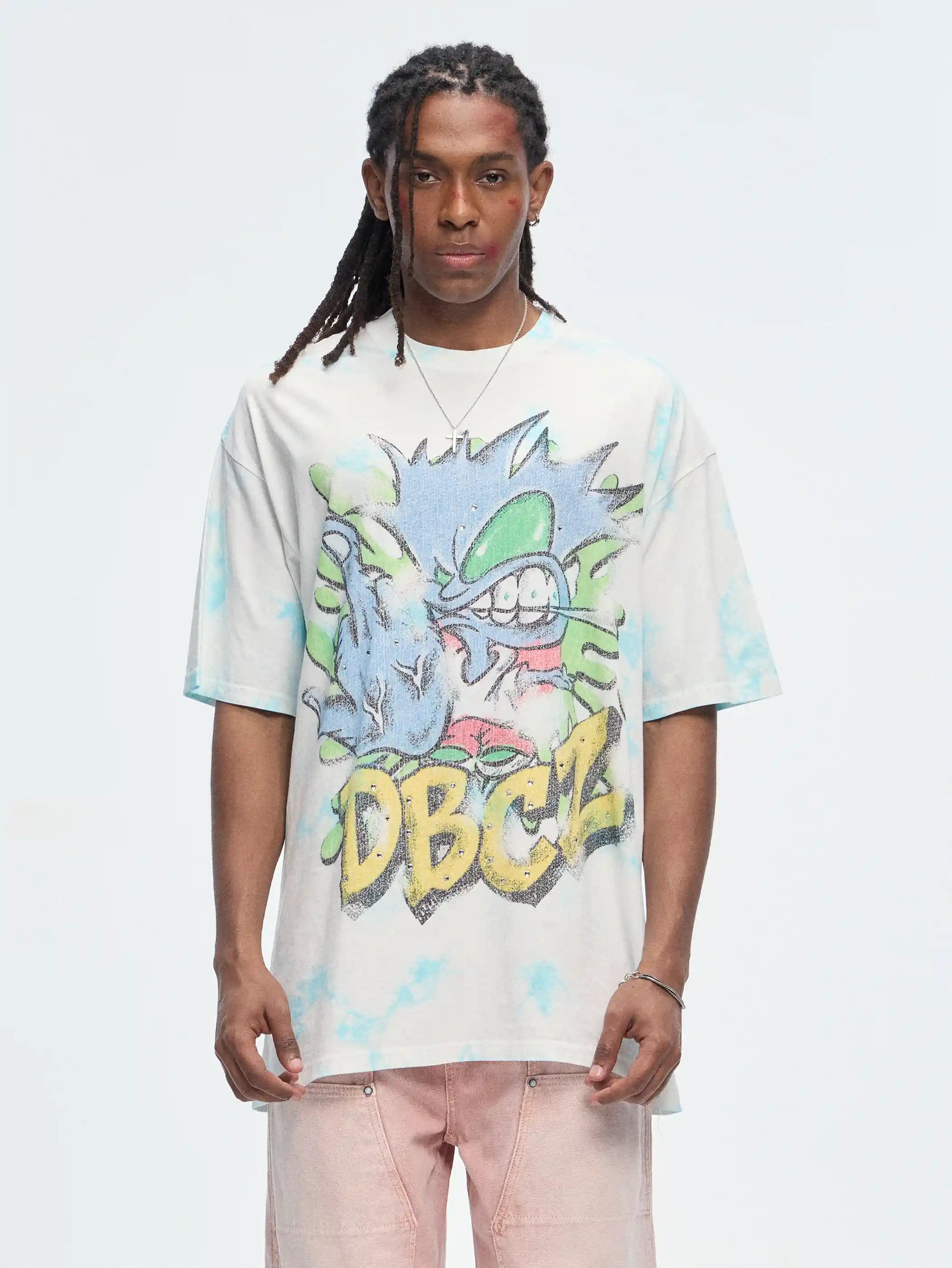 T-shirt graphique tie-dye Edgy Bling-484