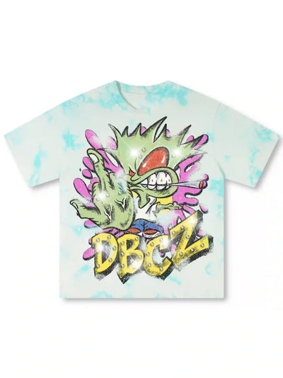 Edgy Bling Tie-dye Graphic Tee-484