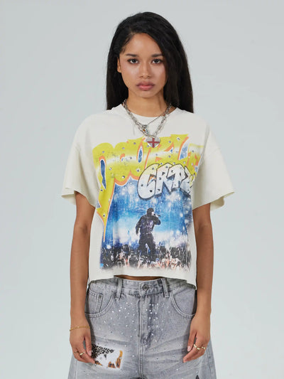 Distressed Rockstar Faded Tee-617