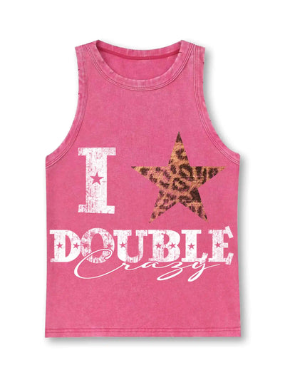 Leopard Star Vintage Graphic Tank-522