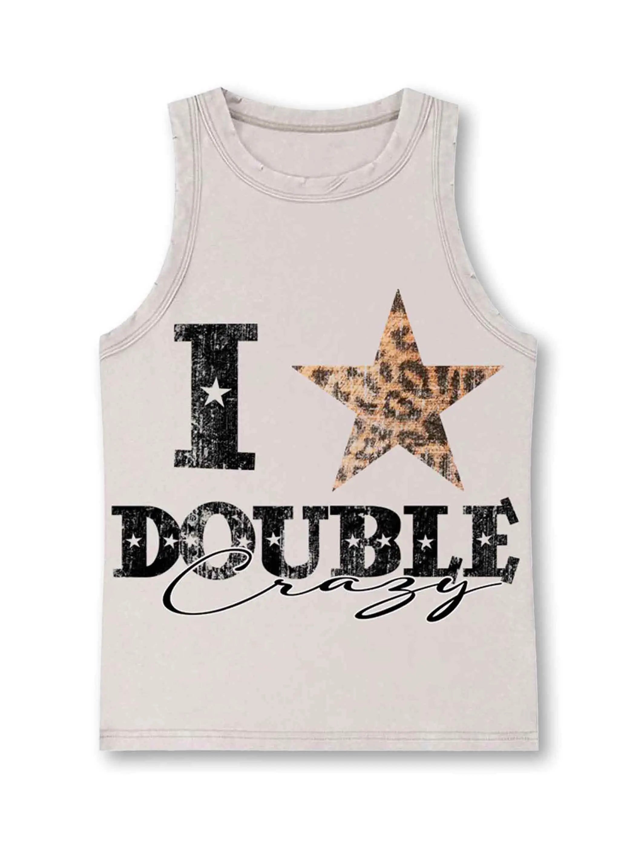 Leopard Star Vintage Graphic Tank-522