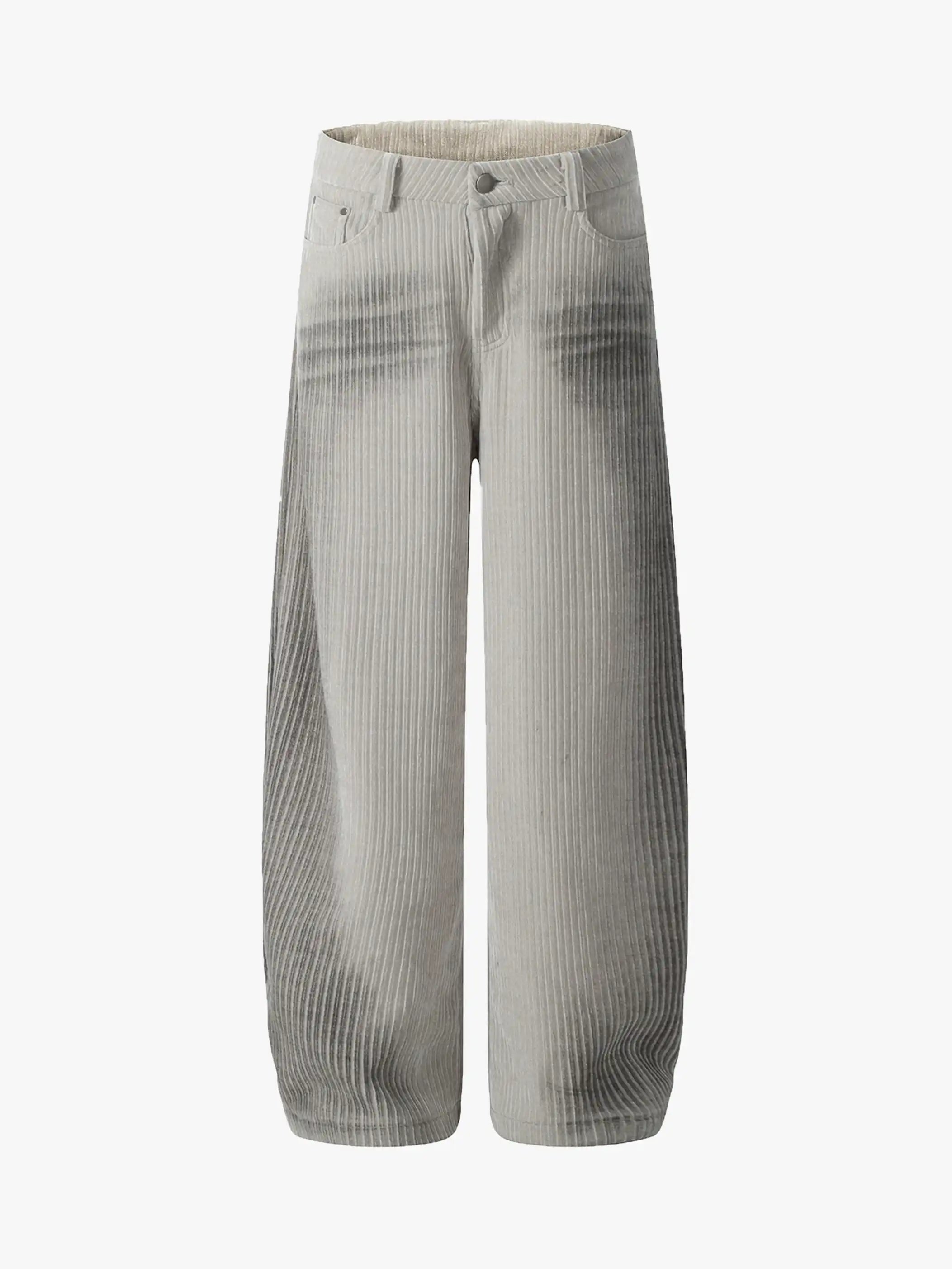 Stylish High Waist Corduroy Wide-Leg Trousers - S997