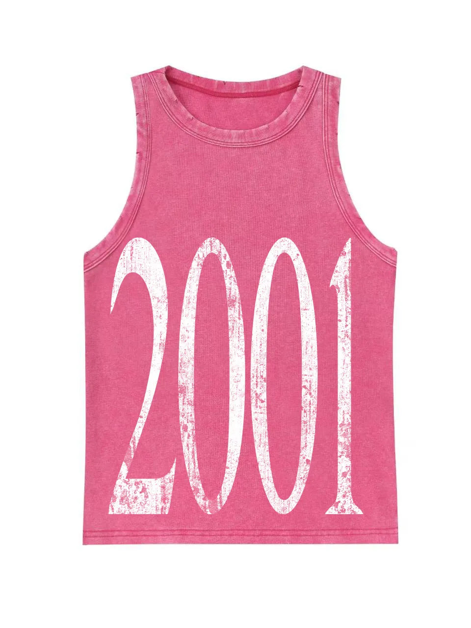 2001 Y2K Distressed Muscle Tank-524