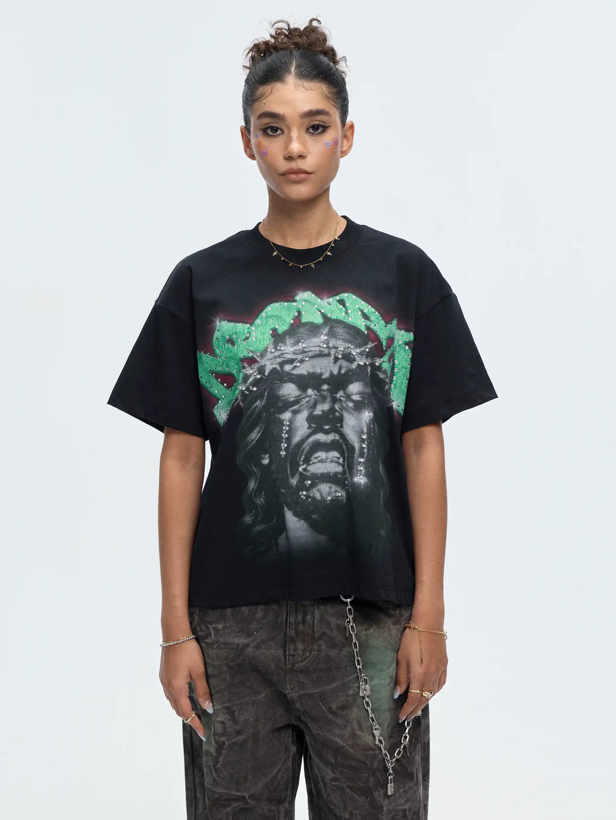 T-shirt Bling Jésus qui pleure-529