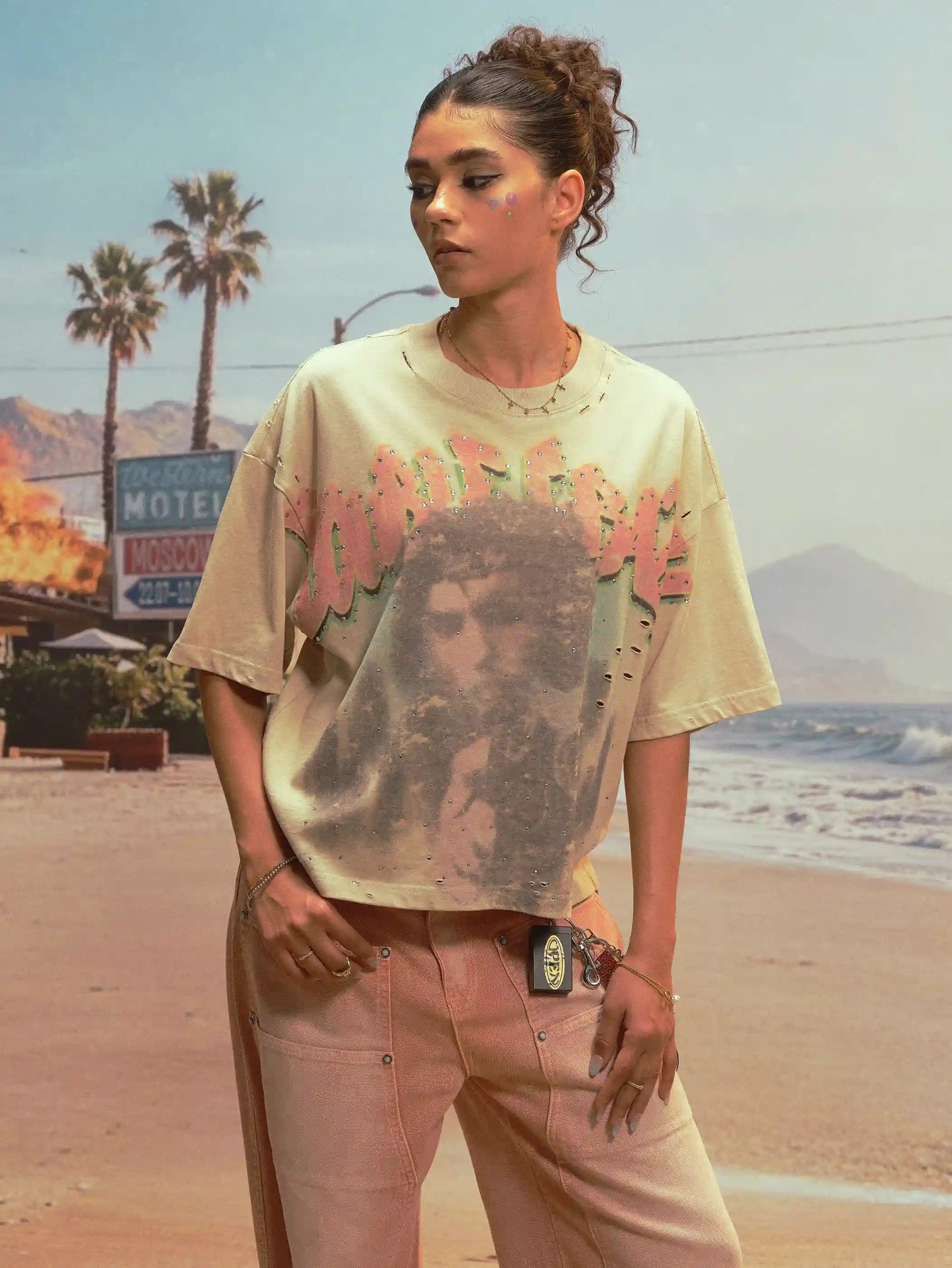 T-shirt vintage graphique film d'action-535