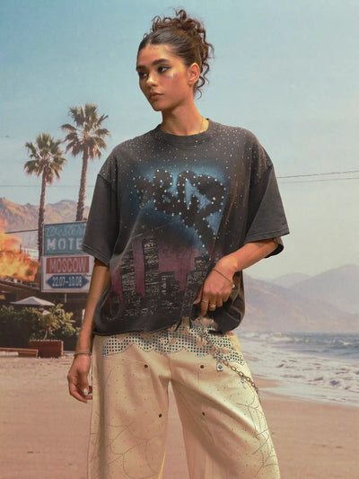 90s Bling Airbrush City Tee-540