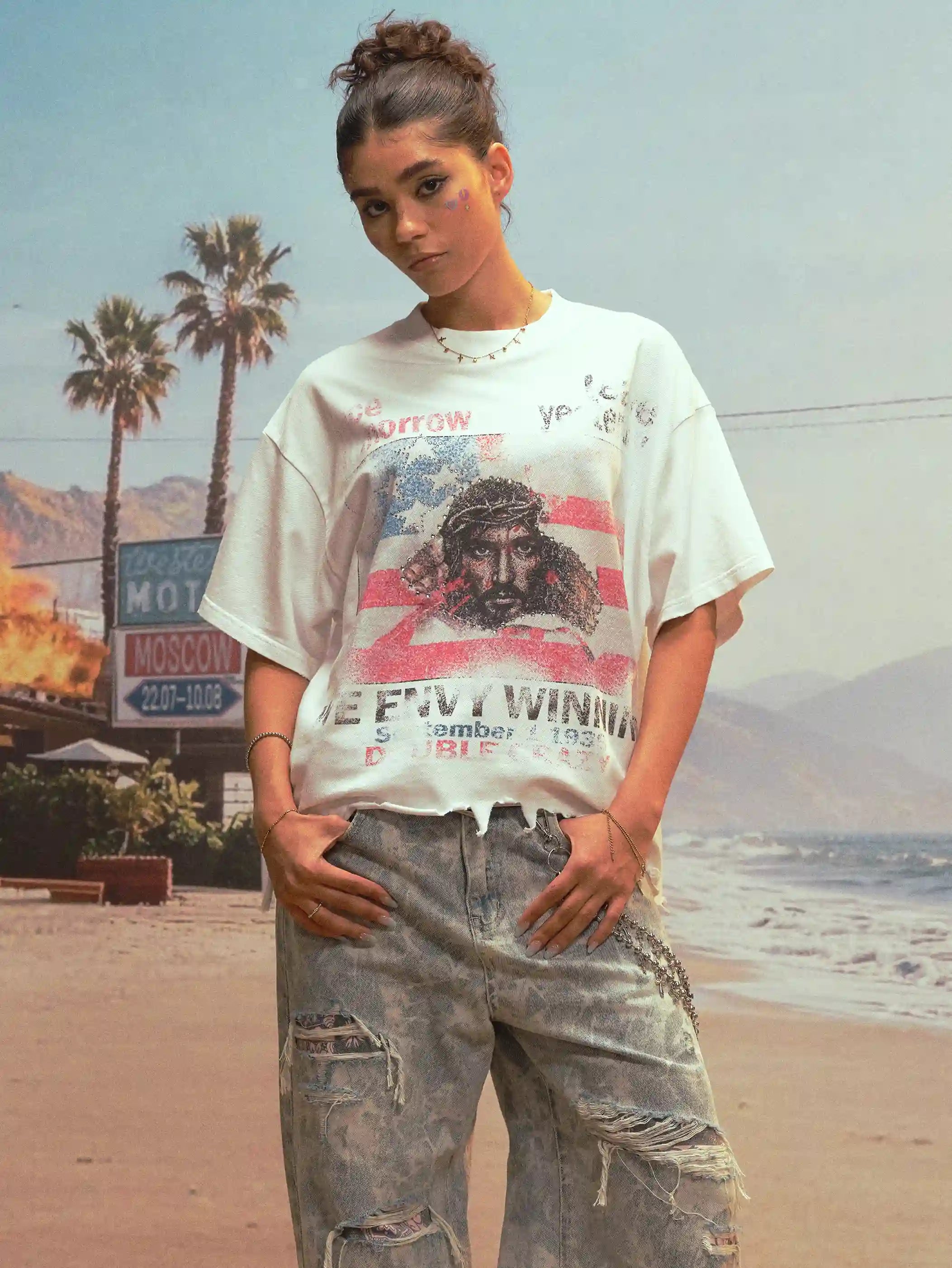 T-shirt Jésus délavé Envy-461