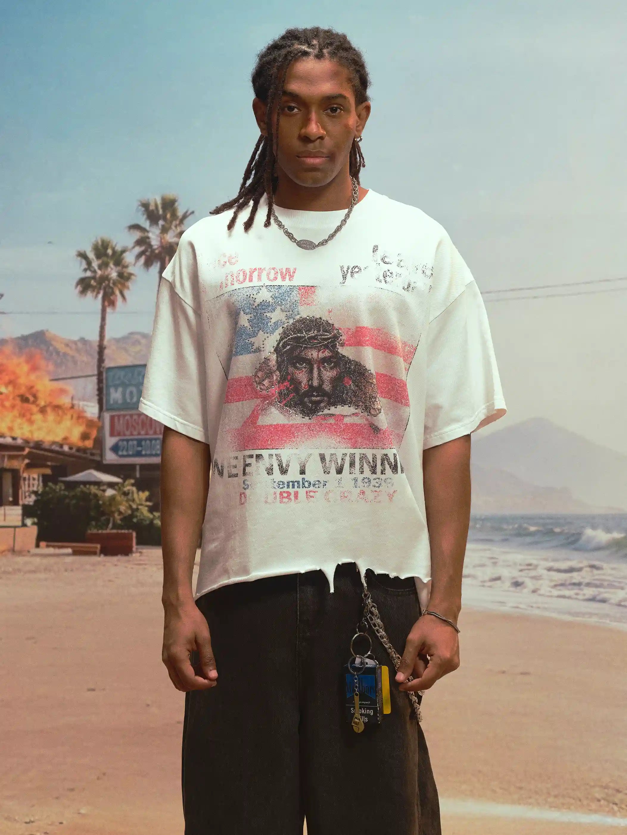 T-shirt Jésus délavé Envy-461