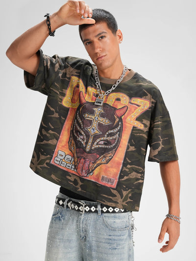 Camo Gladiator Boxy Tee-555