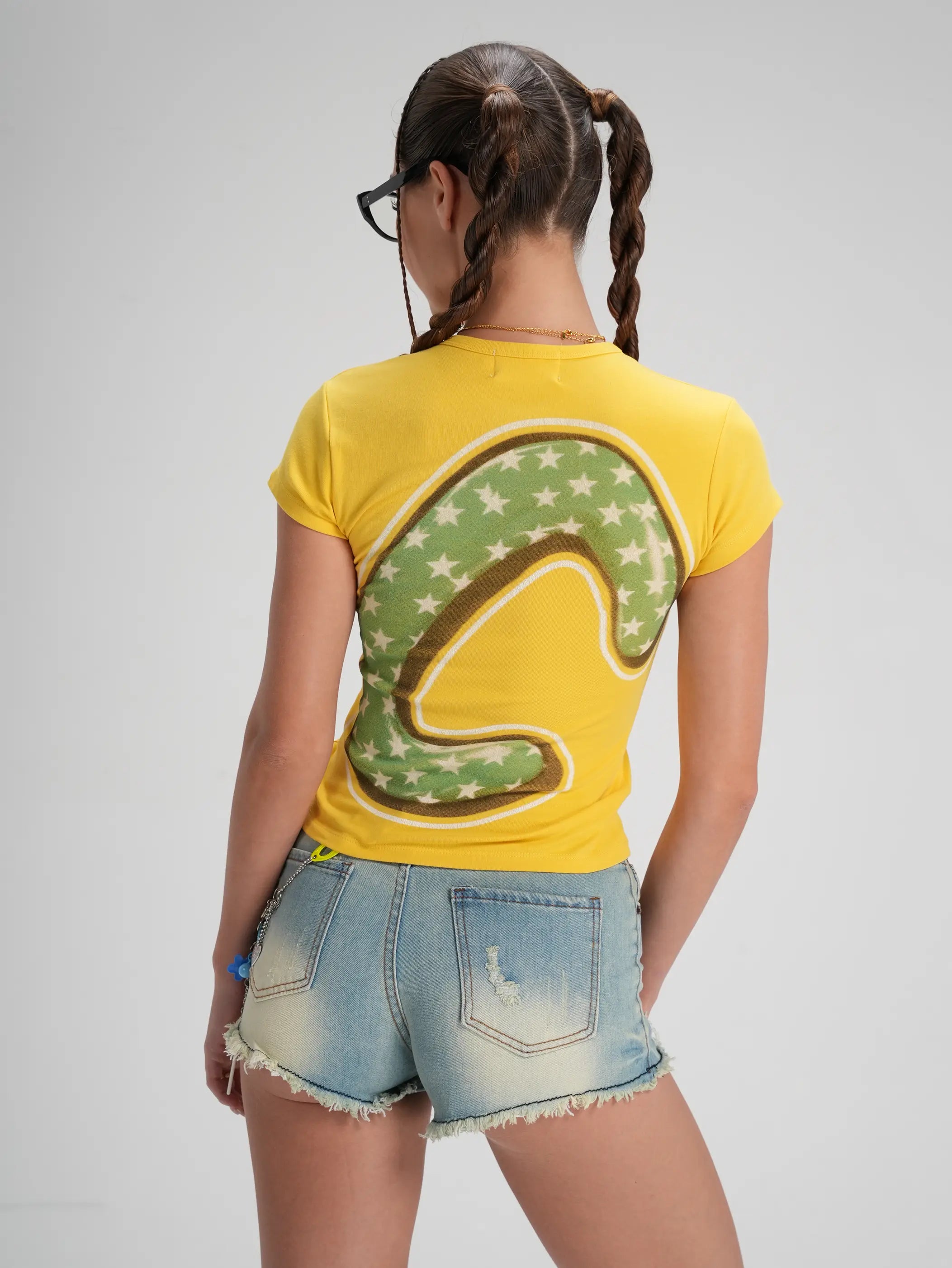 Parody Bubble Font Fitted Tee-556