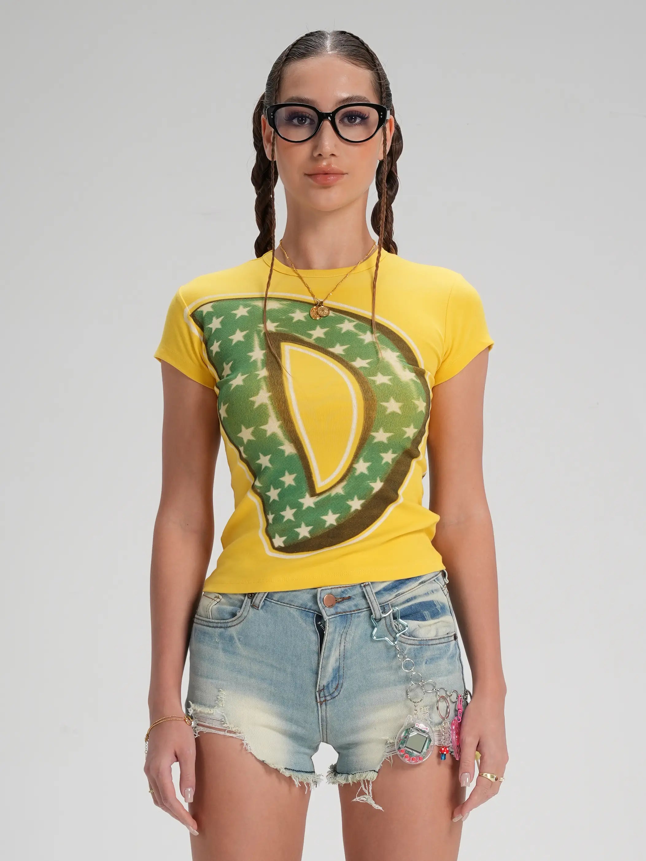 Parody Bubble Font Fitted Tee-556