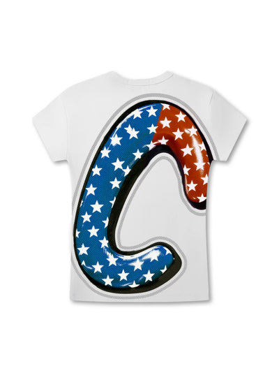 Camiseta Ajustada con Tipografía de Burbujas de Parodia-556