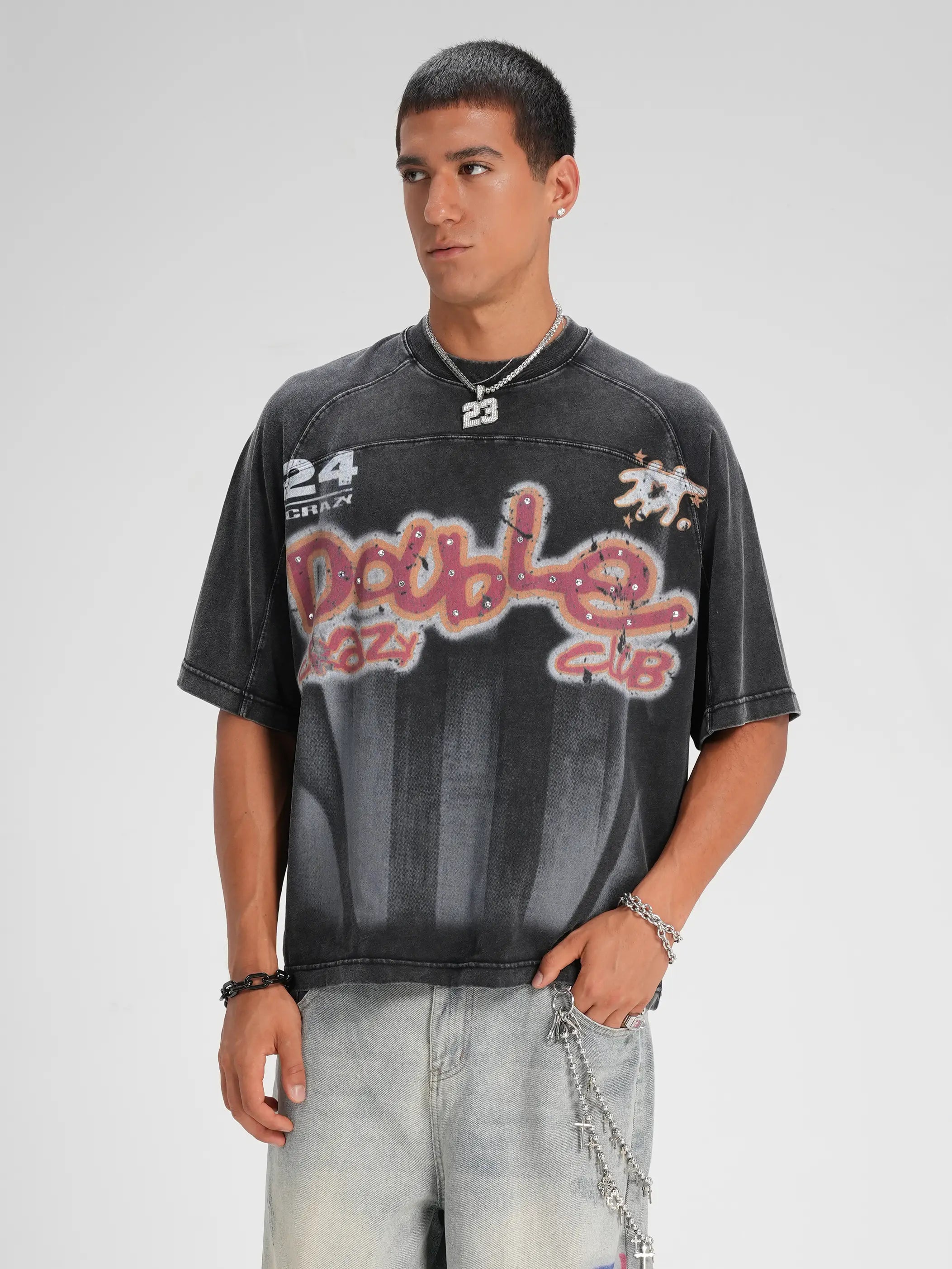 Camiseta de punto de retales años 90-561