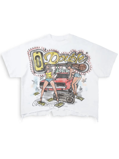 T-shirt Coupe Large Vieilli Aérographe Années 90 - 567