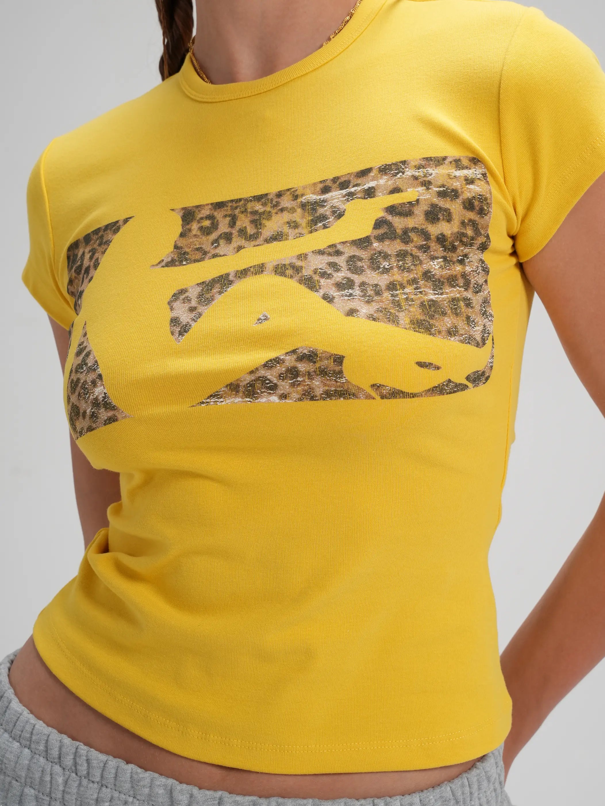 Leopard Silhouette Baby Tee-568