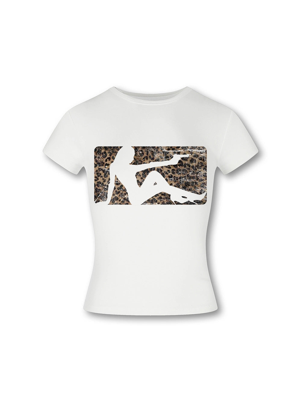 Leopard Silhouette Baby Tee-568