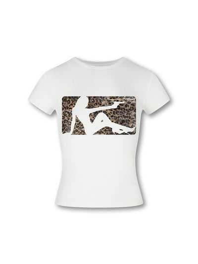 Leopard Silhouette Baby Tee-568