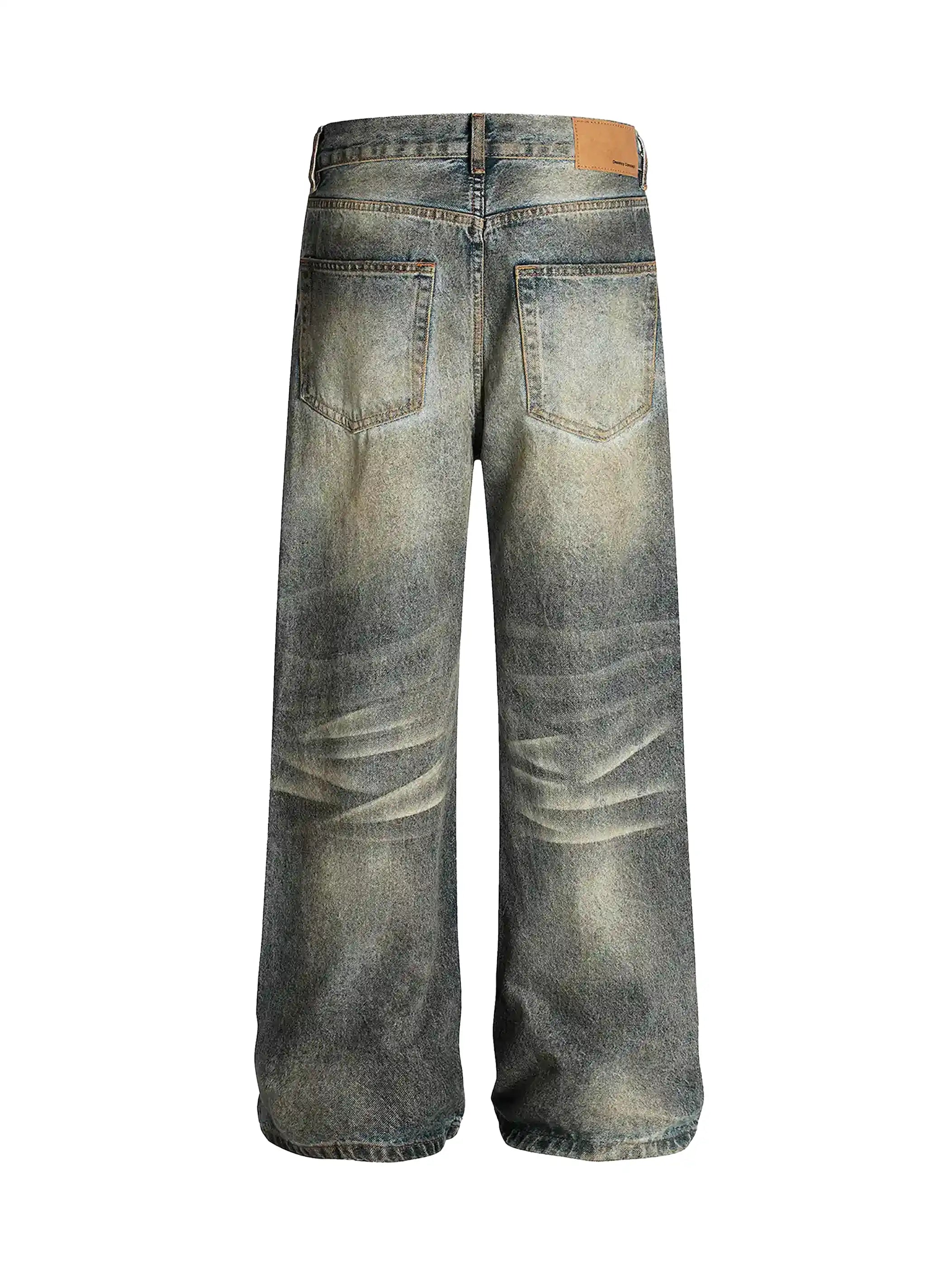 Jean déchiré taille haute Streetwear-S1051
