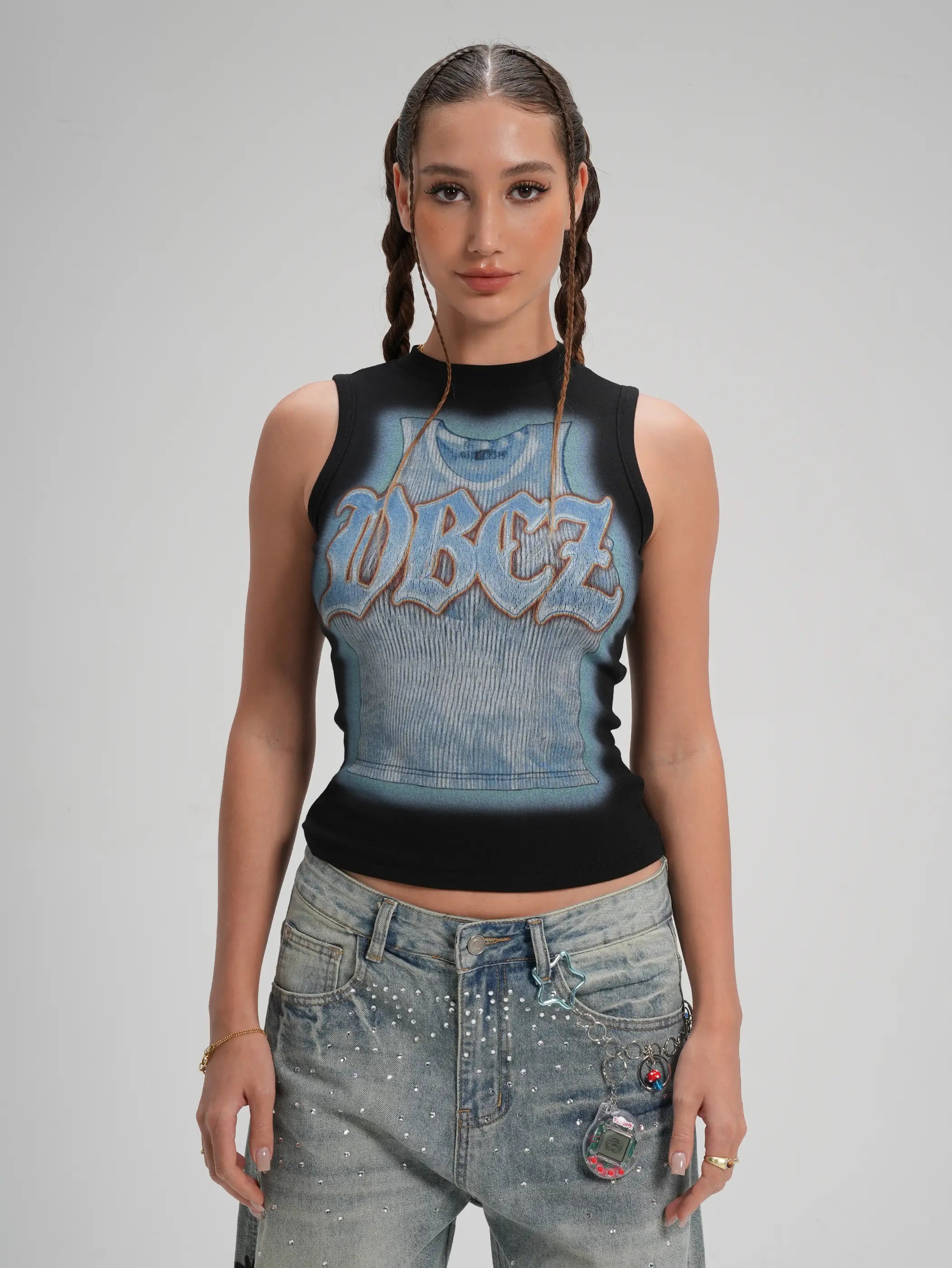 Trompe L'oeil Gothic Muscle Tank-570