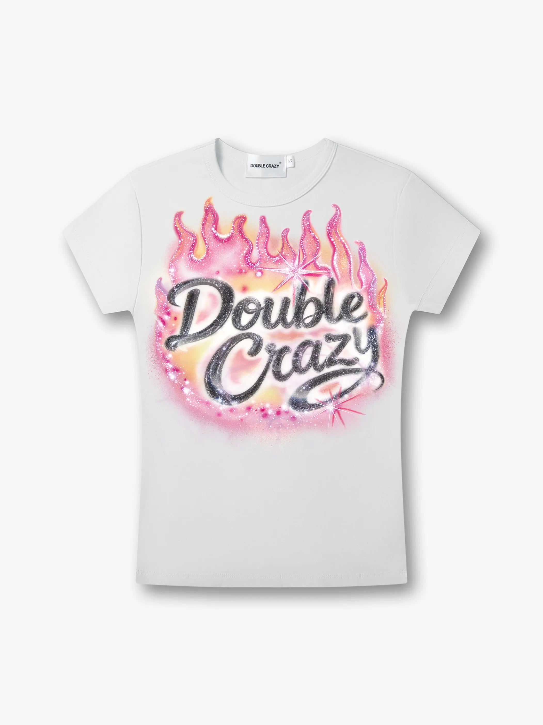 Camiseta ajustada Y2K Sparkle Flame-571